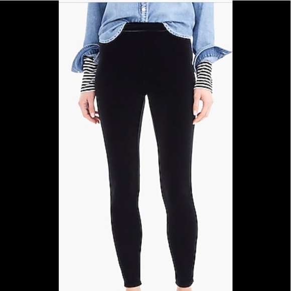 NWT J. Crew leggings black velvet 3X PLUS SIZE … - Picture 1 of 4